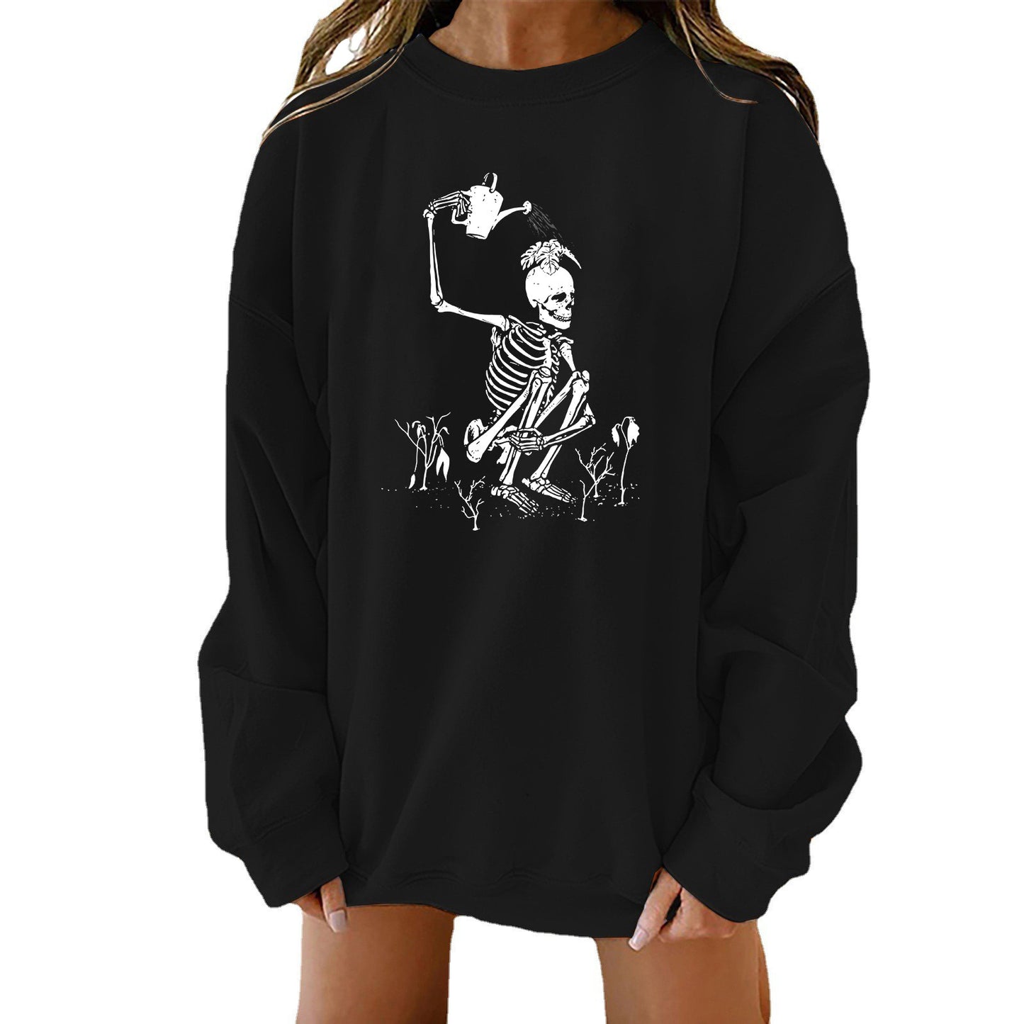Halloween Kreativt Tema Tryk Løs Sweater