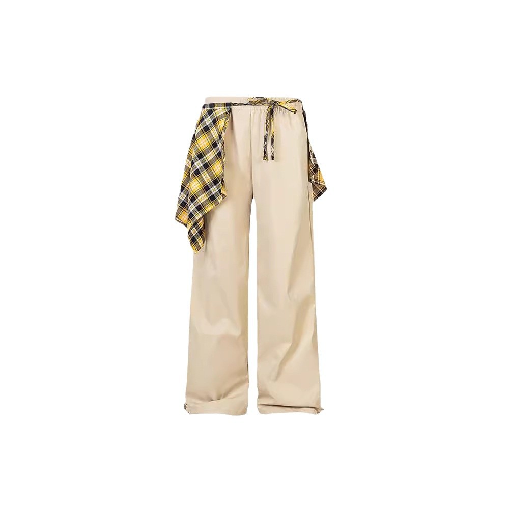 Female Design High Waist Loose Straight Leg Wide Leg Long Pants