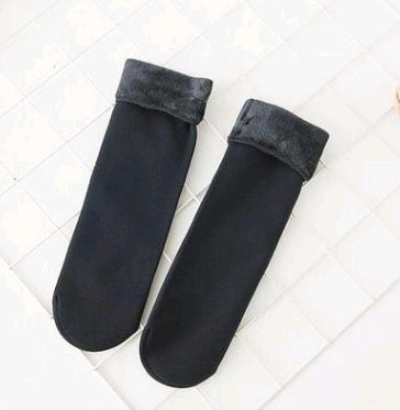 Plus velvet thick snow day warm floor socks autumn and winter in the tube home socks men socks couple socks