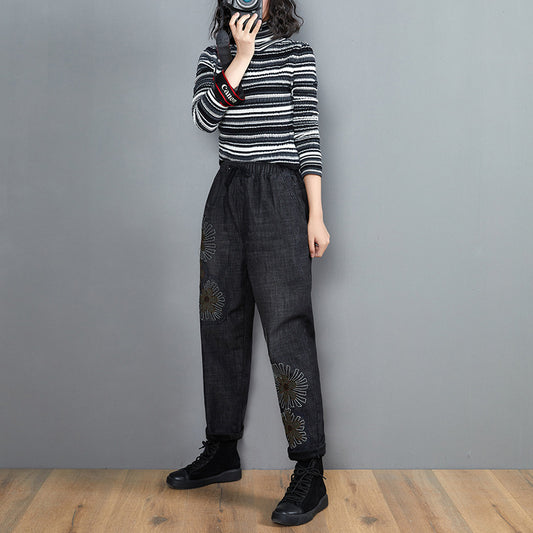Women's Ethnic Style Retro Plus Size Jeans