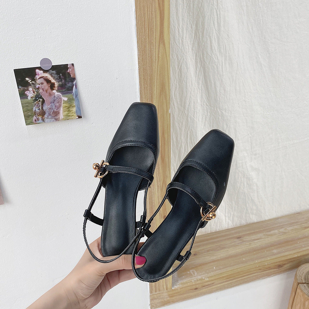 Block heel retro sandals