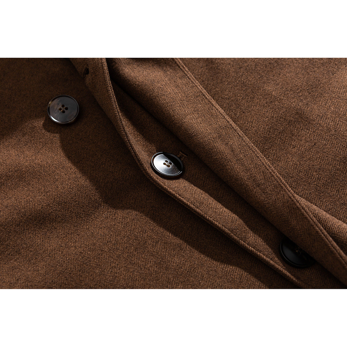 Men's Lapel Mid-length Woolen Coat