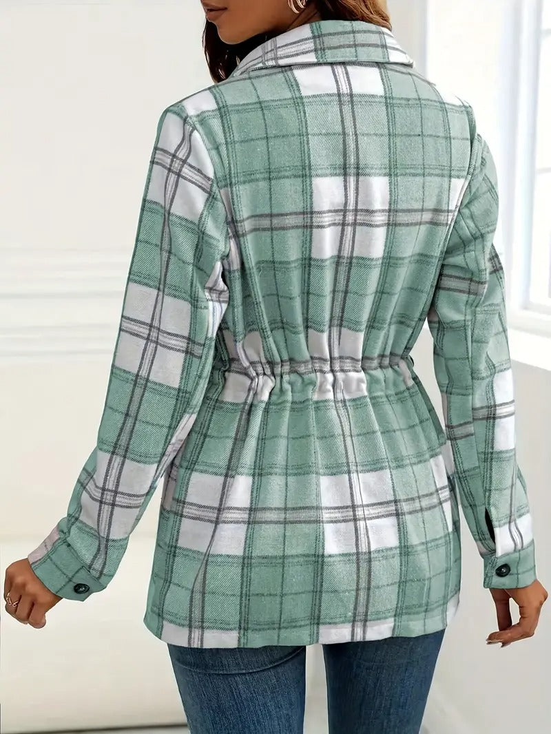 Women'S Casual Plaid Flannel Shirt - Long Sleeve