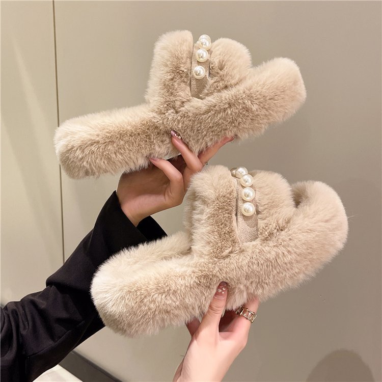 Furry Air-conditioned Room Lazy Slippers