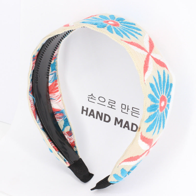 Headdress Retro Bohemian Totem Embroidery Ethnic Style Knotted Headband