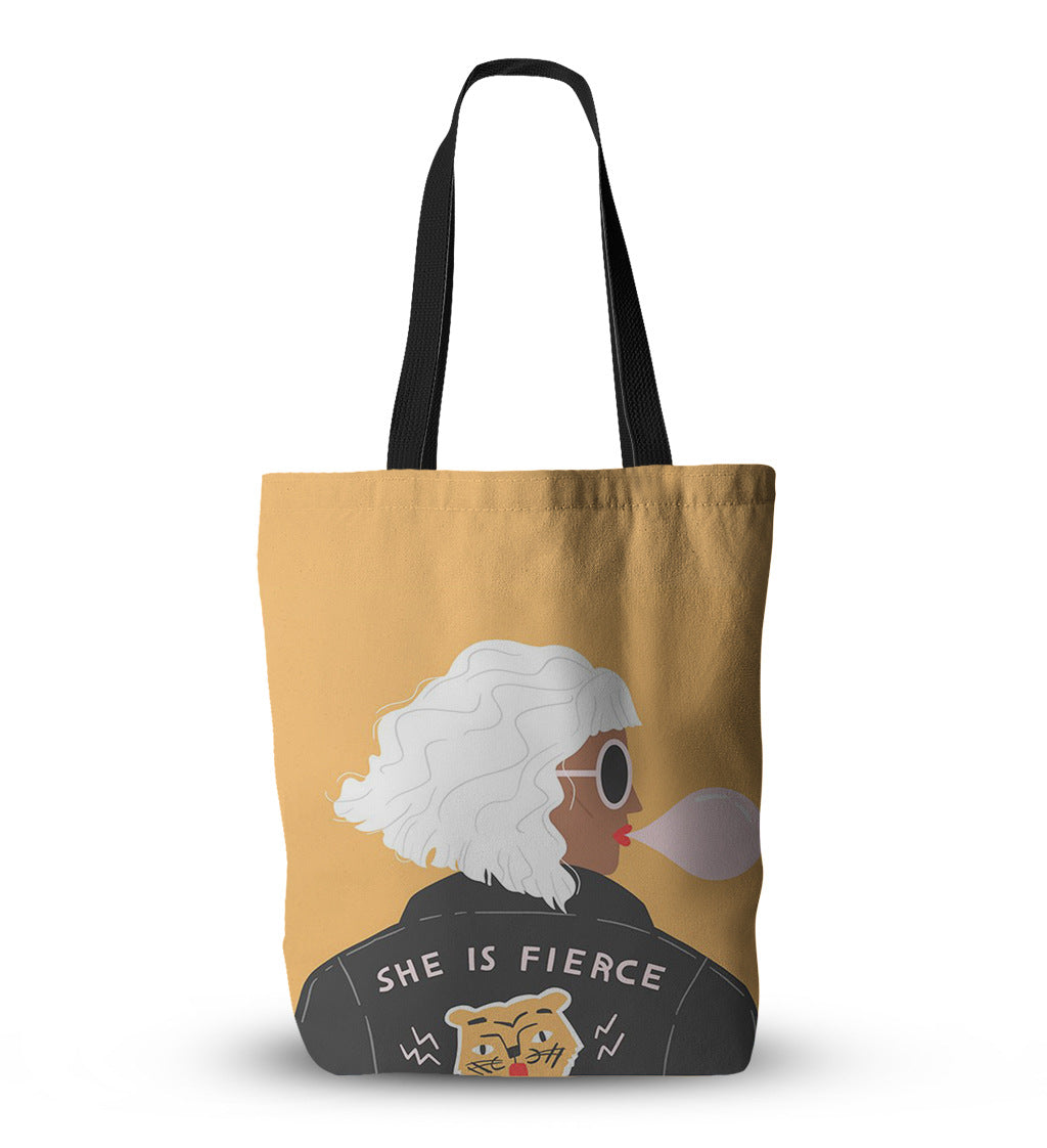 New oil painting girl canvas bag