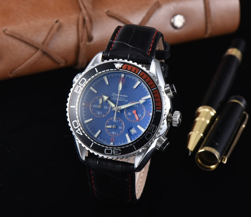 High-end business multi-function men's watch Men's six-needle machine waterproof foreign trade watch wholesale 6-pin run seconds luminous