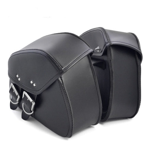 Sorte PU Læder Bagagetasker Motorcykel Tasker Sidetasker Pose Til