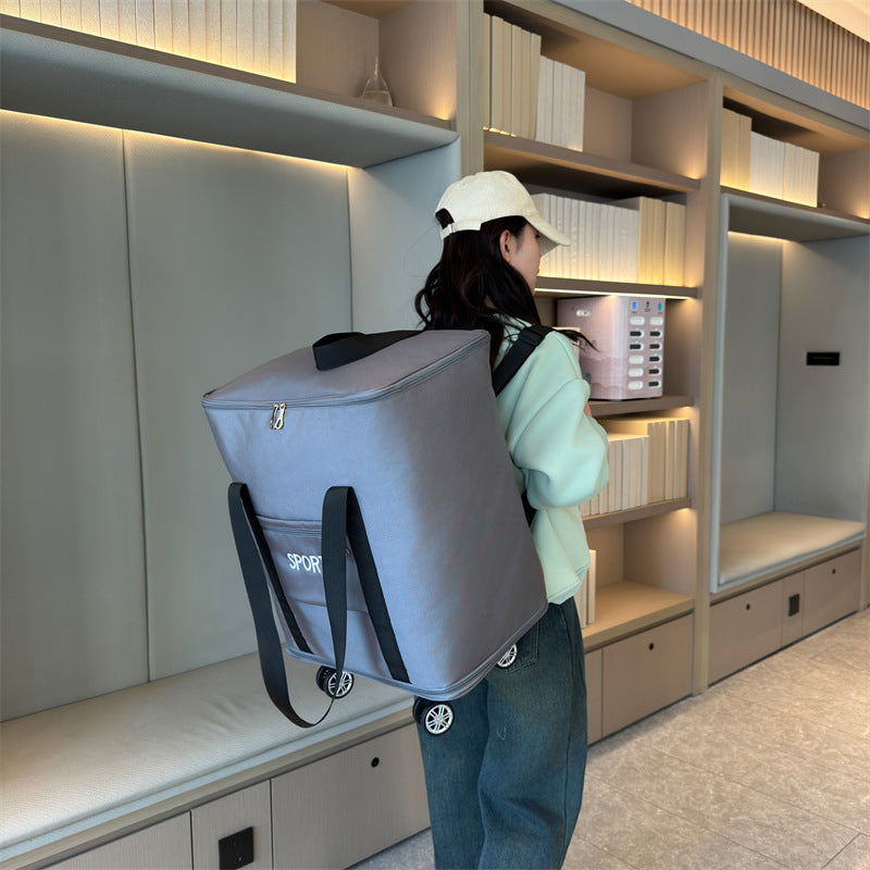 Removable Universal Wheel Large Capacity Expansion Storage Bag