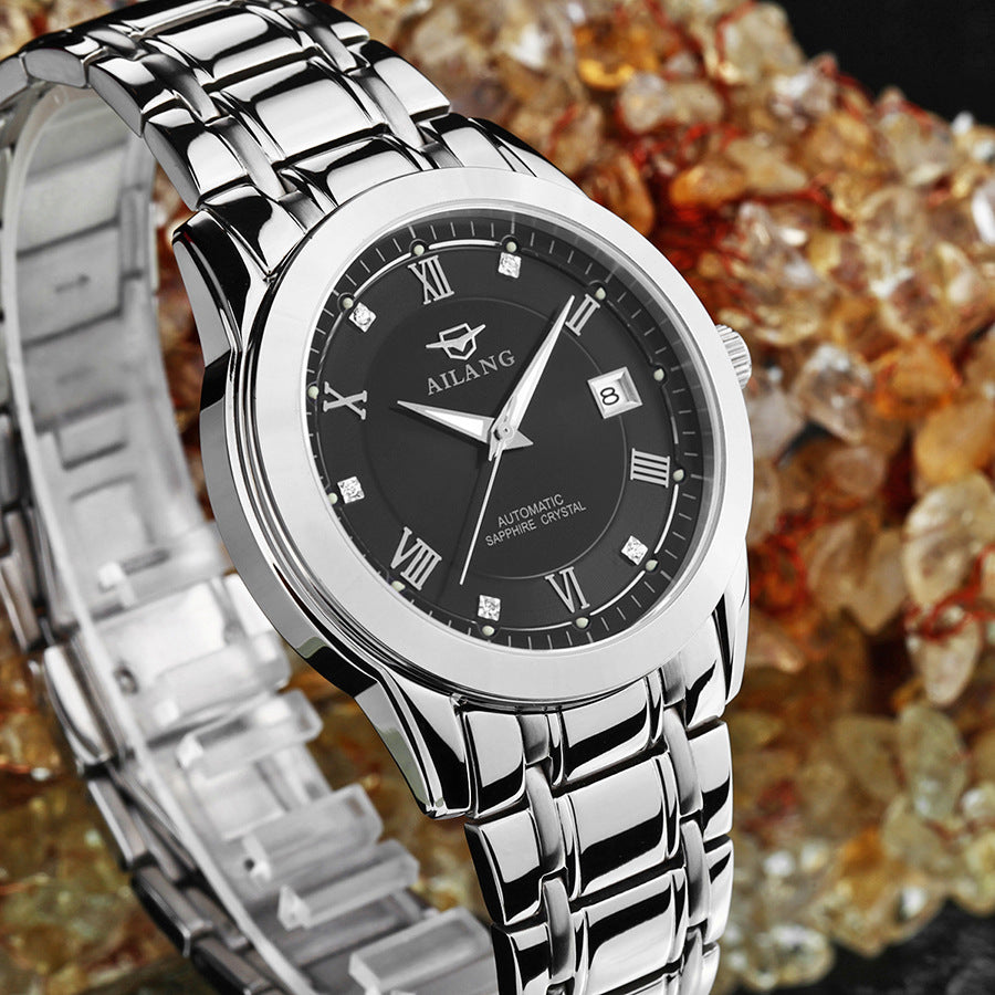 Men's Business Casual Stainless Steel Mechanical Watch