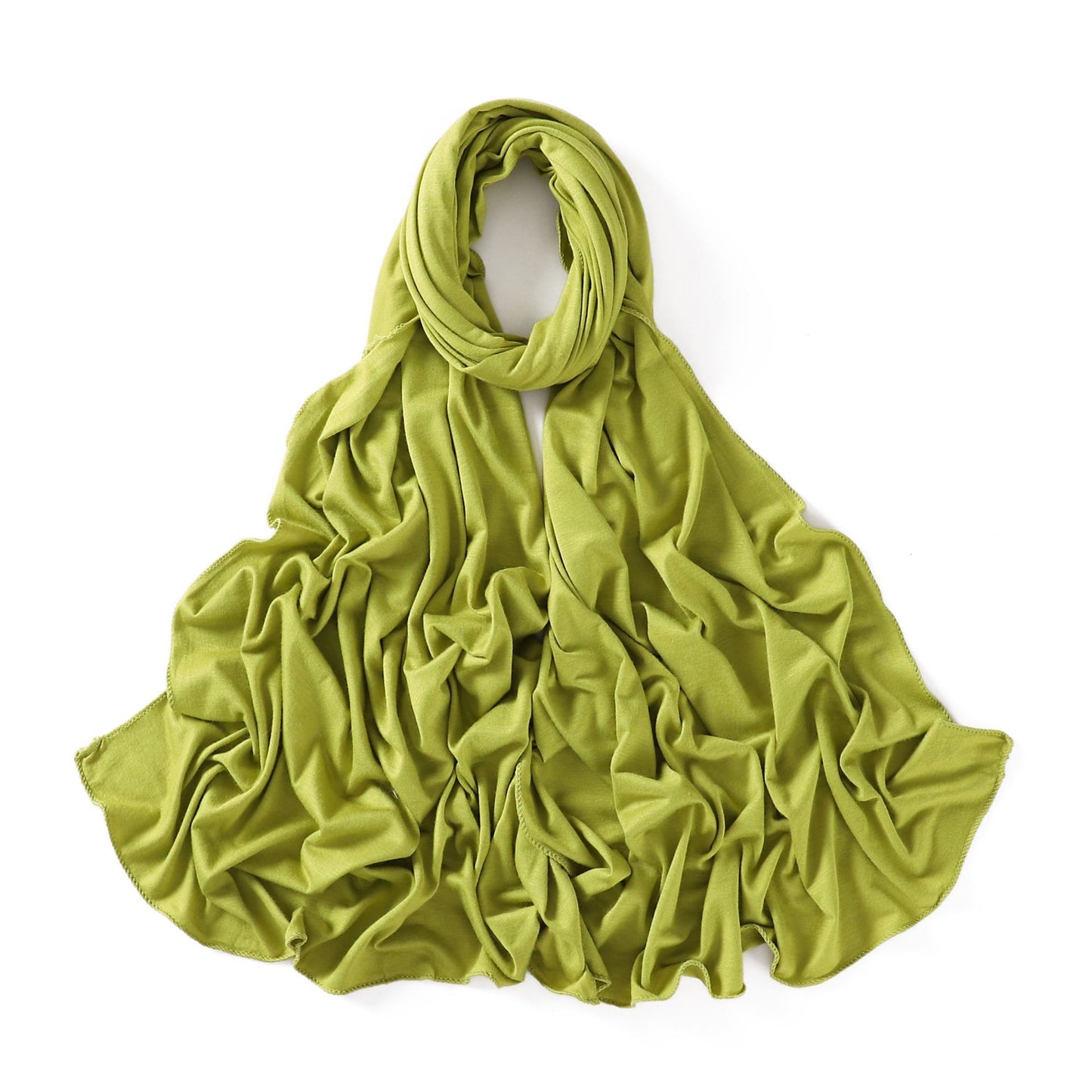 Colors Solid Color Modal Scarf Small Size Monochrome Jersey Veil Mercerized Cotton Scarf