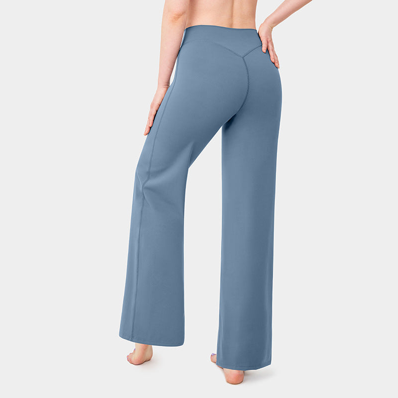 Fashionable Loose Straight-leg Yoga Pants For Women