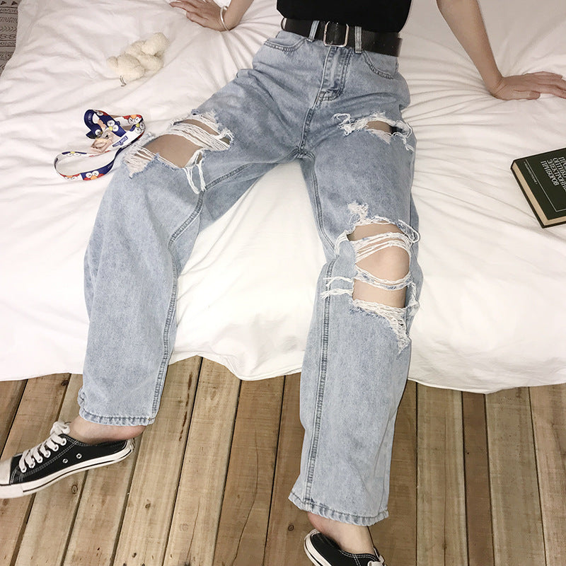 Loose Student Straight-leg Daddy Wide-leg Pants