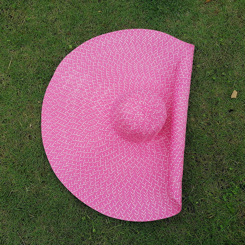 New Women's European And American Big Brim Straw Hat Foldable