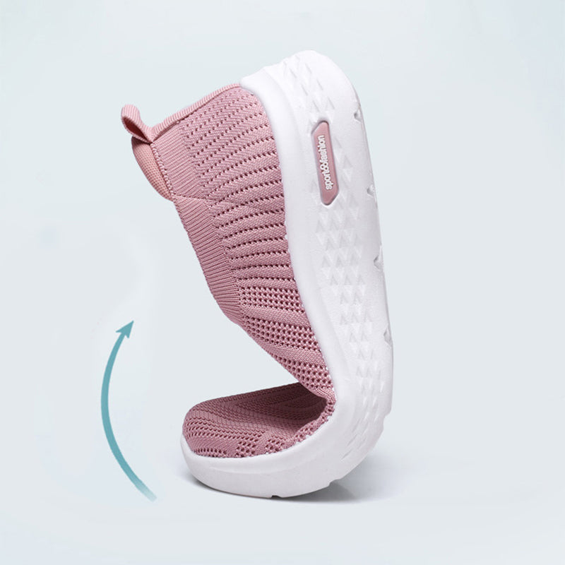 Afslappede mesh-sko strømpesko slip-on flade sko til kvinder sneakers afslappede bløde såler gåsko sportssko