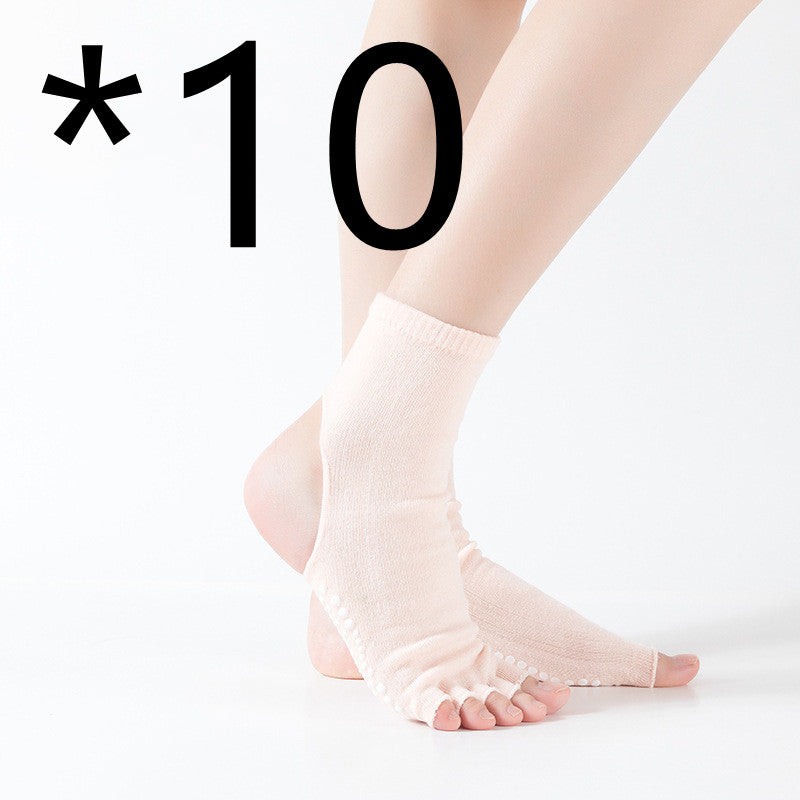 Women's Mid-tube Five-finger Split-finger Yoga Socks