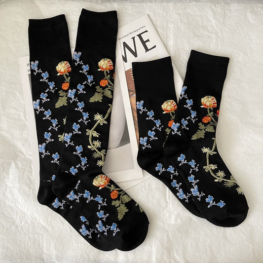 Vintage Women's Socks Catwalk Personality Black Stockings