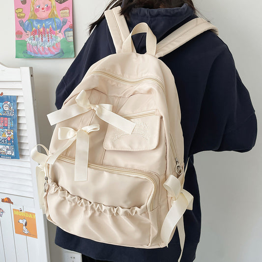 Schoolbag Female College Student Junior High School Student Backpack Large Capacity
