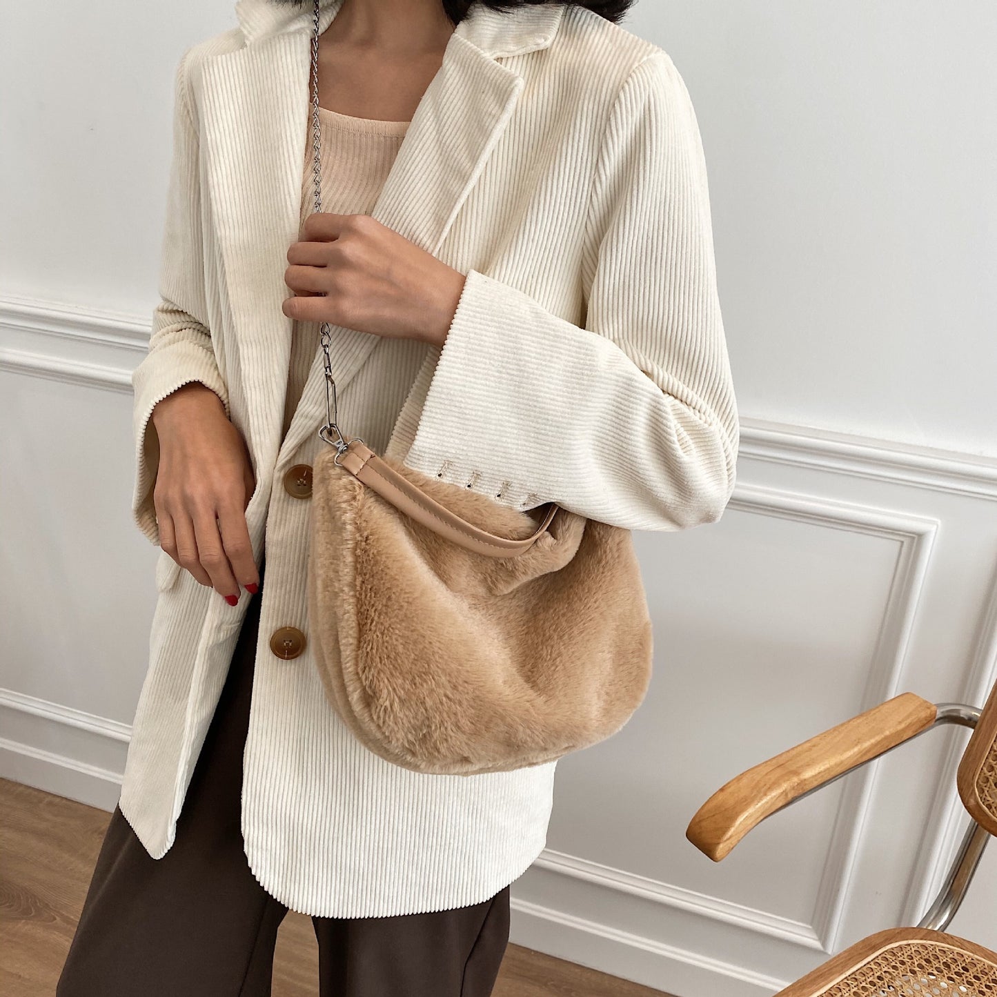 Plush bag Korean leisure simplicity