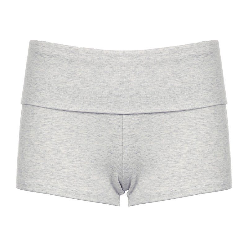 Low Waist Solid Color Minimalist Basic Shorts