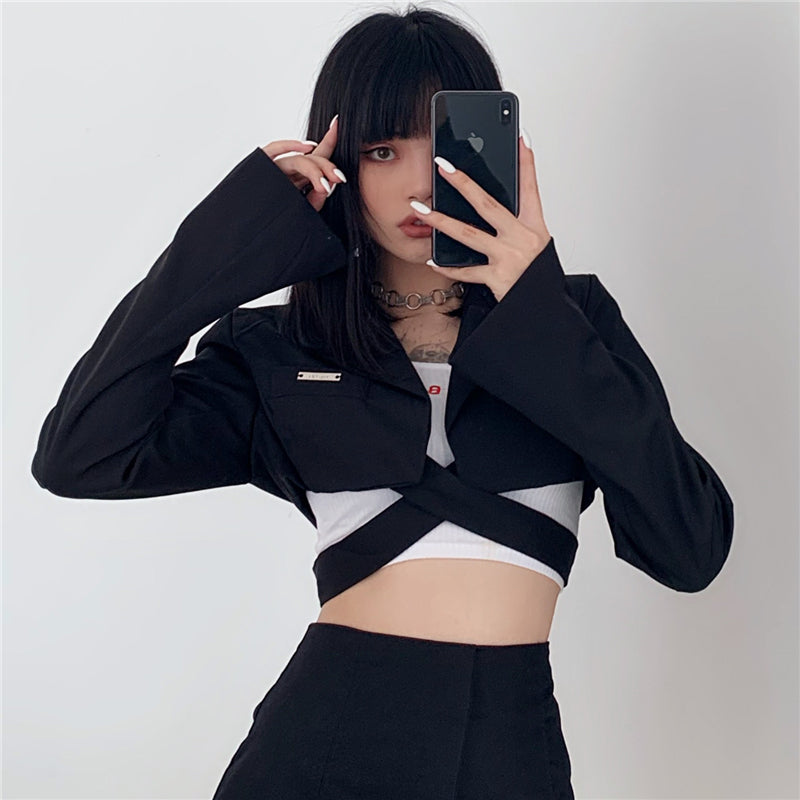 Short Suit Jacket Women's Lace All-match Long-sleeved Cardigan Top