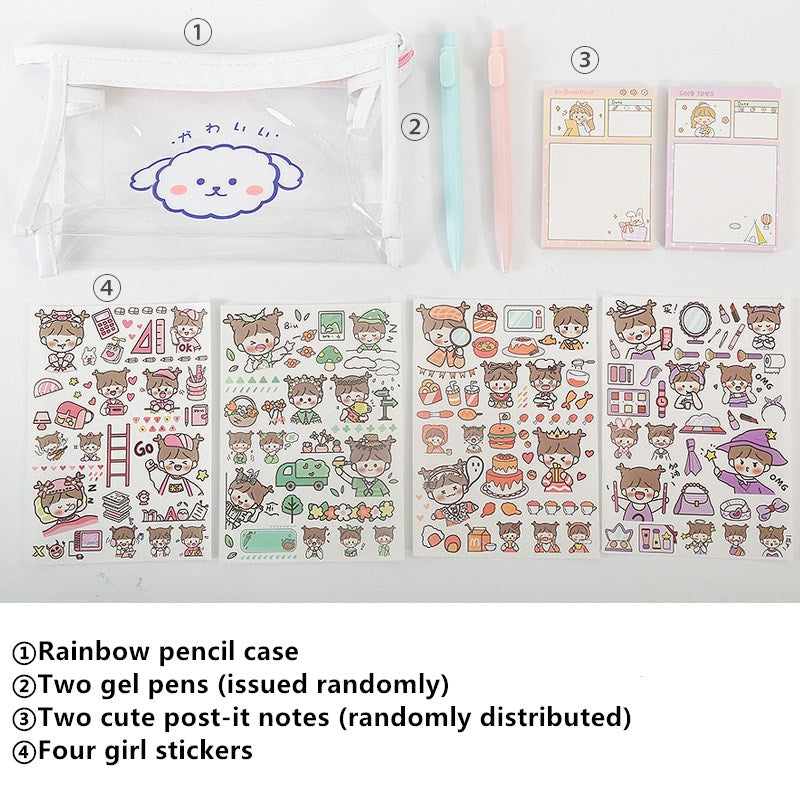 Girl simple Japanese pencil bag