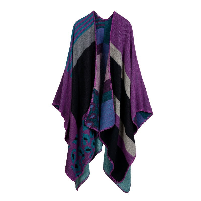 Plaid lady travel shawl imitation cashmere scarf