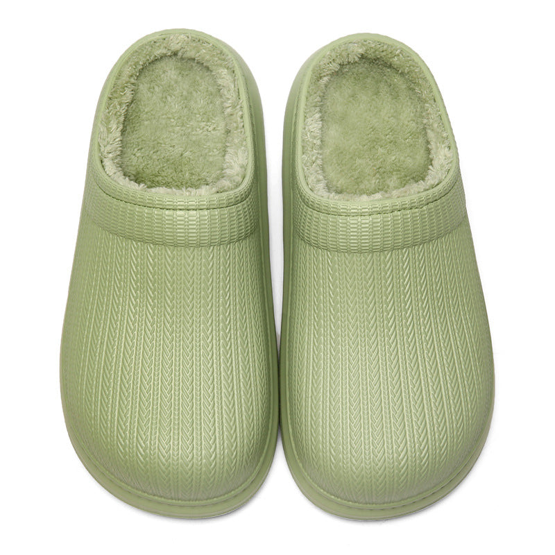 Soft Velvet Cute Thick Indoor Casual Home Cotton Slippers