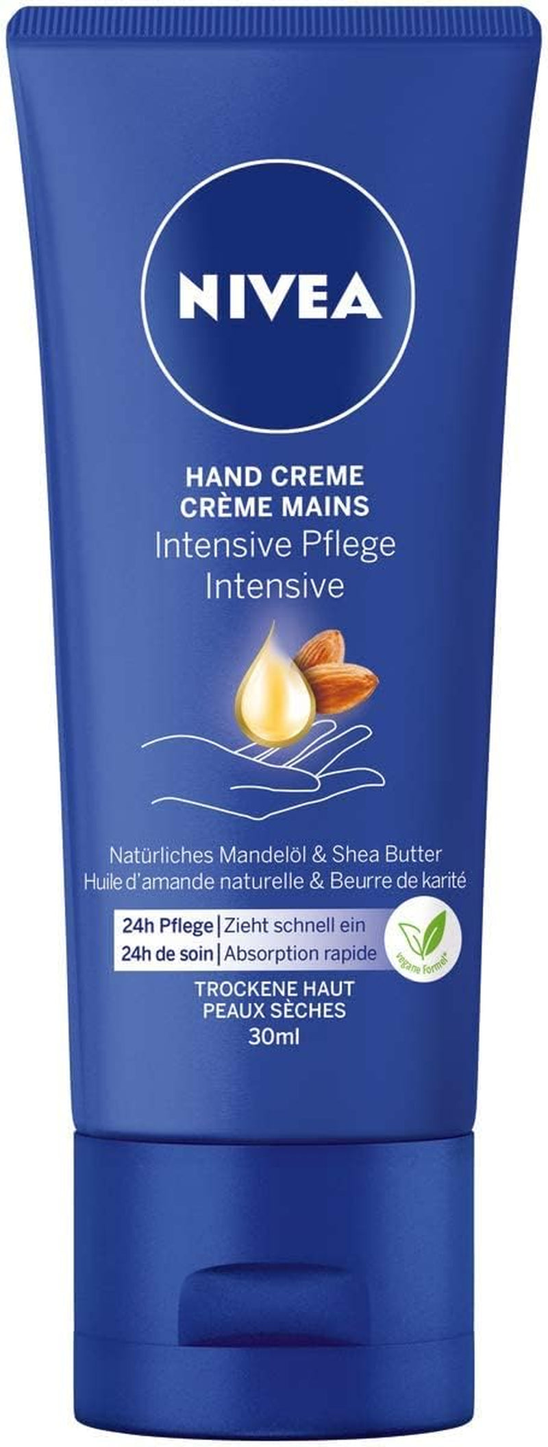 NIVEA Intensive Pflege Hand Creme (75 Ml), Reichhaltige Hautcreme Mit Mandel-Öl Für Intensive Feuchtigkeit, Handpflege Mit Dem Einzigartigen NIVEA Duft