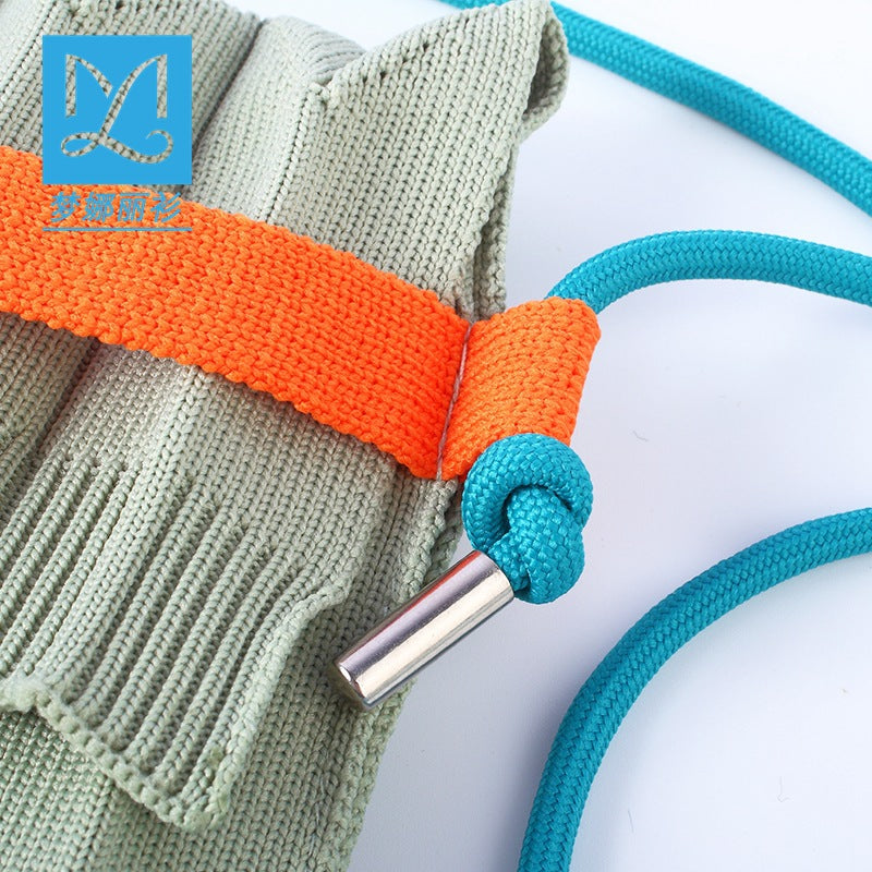 Multicolor Pleated Organ Woven Crossbody Mini Casual Shoulder Bag