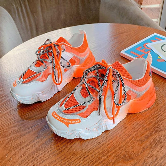 Summer New Style Mesh  Orange Pair Of Shoes