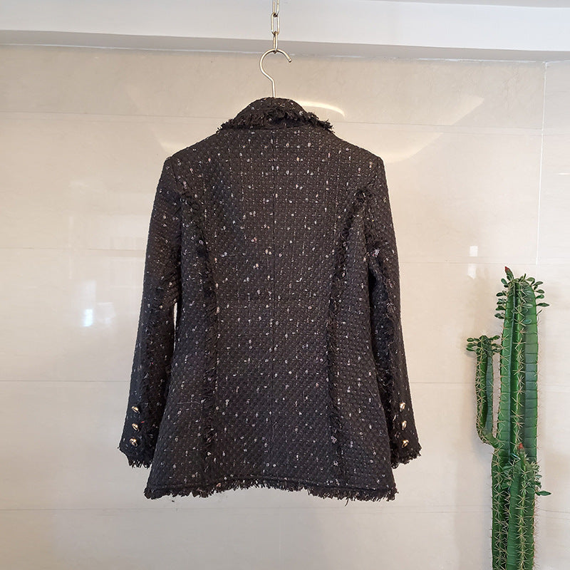 Jaqueta Pequena de Lã Grossa com Fragrância de Leite