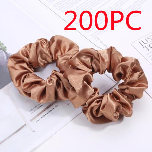 European And American Cloth Circle Head Rope Pure Color Headdress Hair Rope