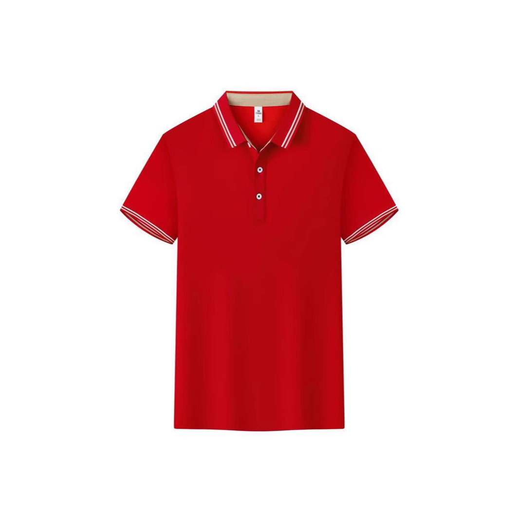 Polo Cotton Workwear With A Collar And Short Sleeves