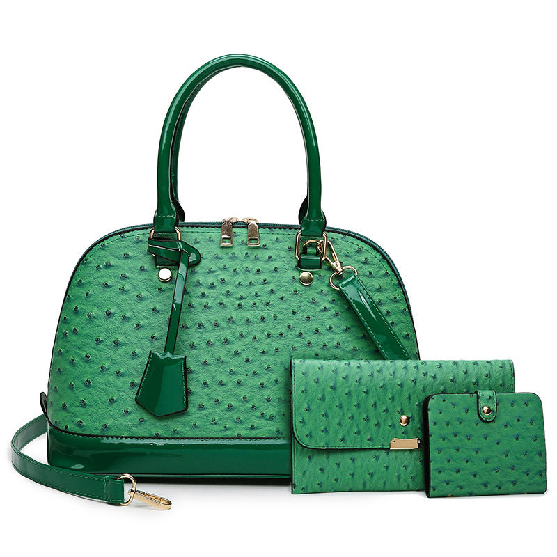 Fashion Ostrich Pattern Three Piece Cover Mother Bag