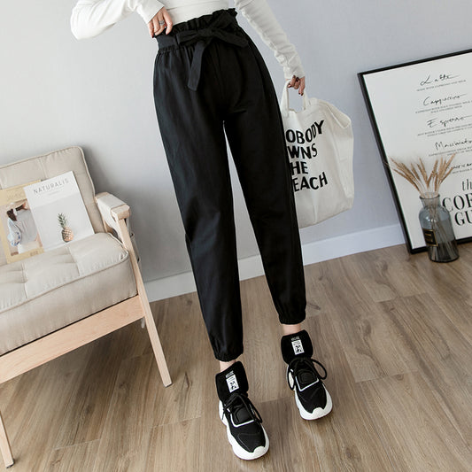 Loose cropped harem pants
