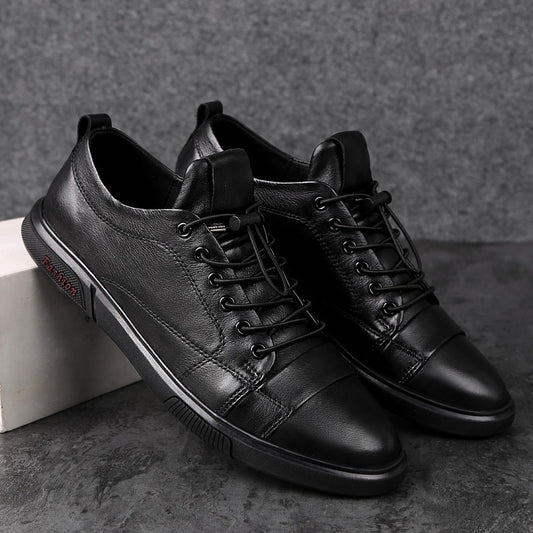 Autumn New British Leisure Top Leather Flat Shoes
