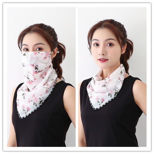 Summer outdoor riding mask driving sun shading scarf