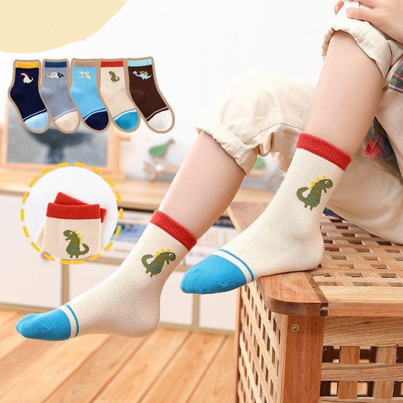 Children's Socks Combed Cotton Students Boneless Middle Tube