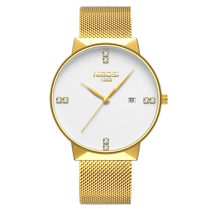 nibosi fashion ultra-thin mesh strap quartz watch