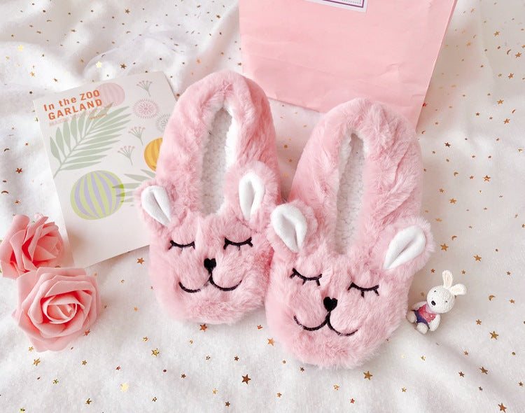Bag with cartoon cotton slippers