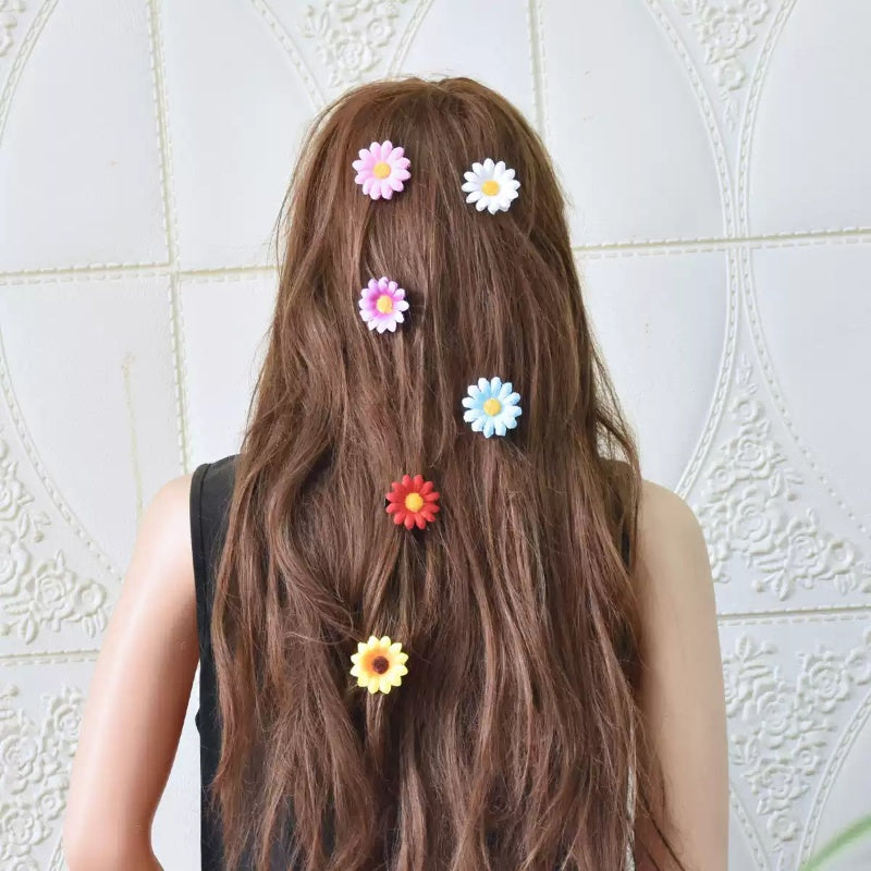 New Flower Barrettes Side Six-piece Set