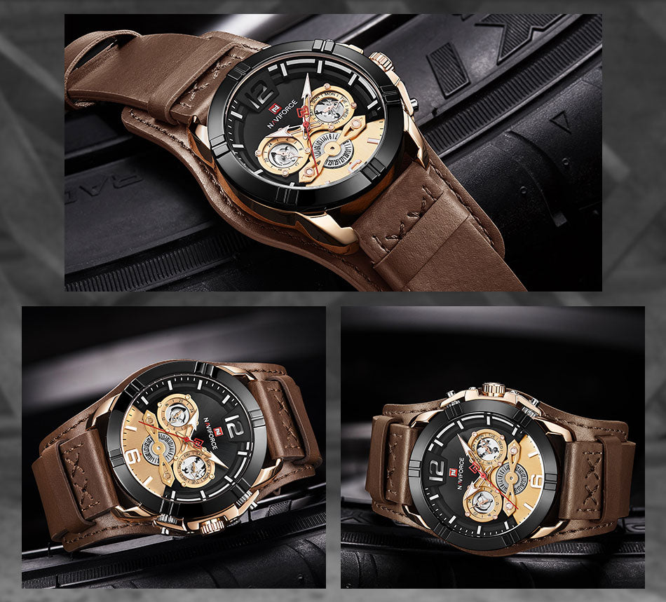 Waterproof sports quartz watch