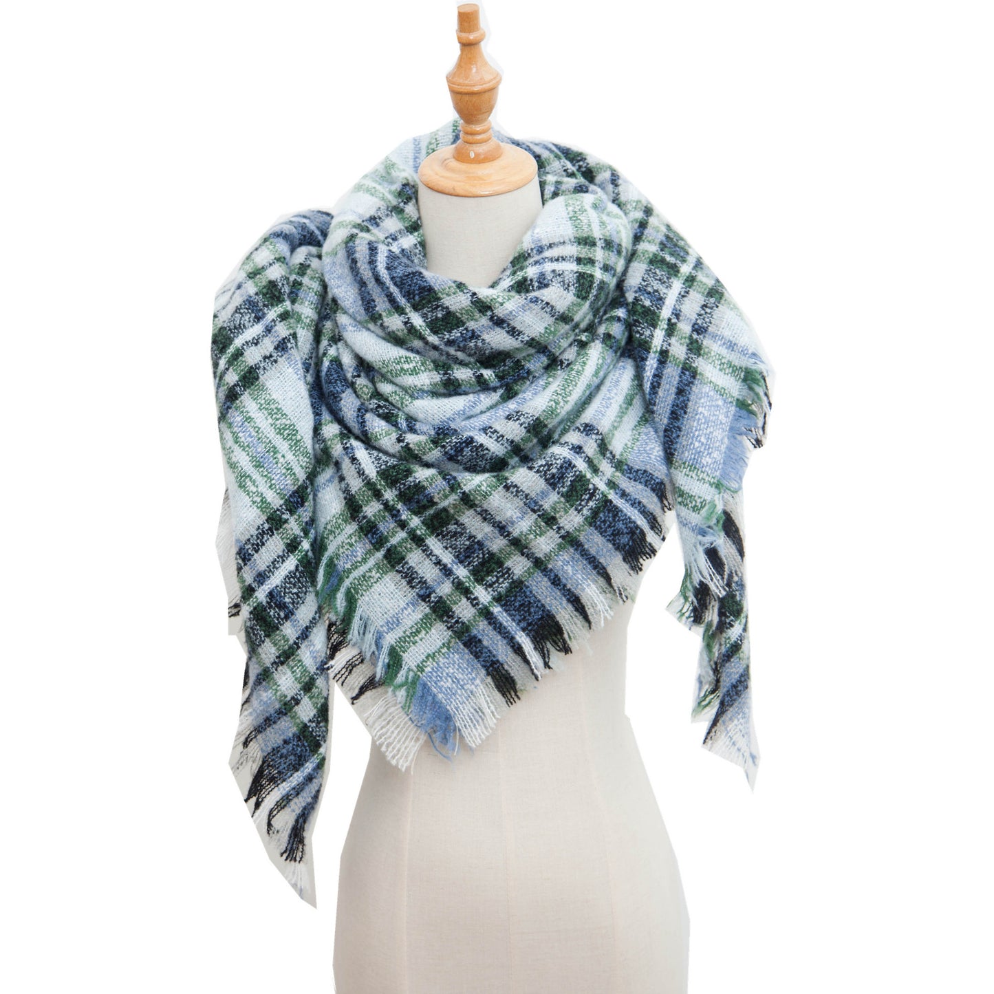 Shawl Scarf Autumn And Winter Large Plaid Triangle