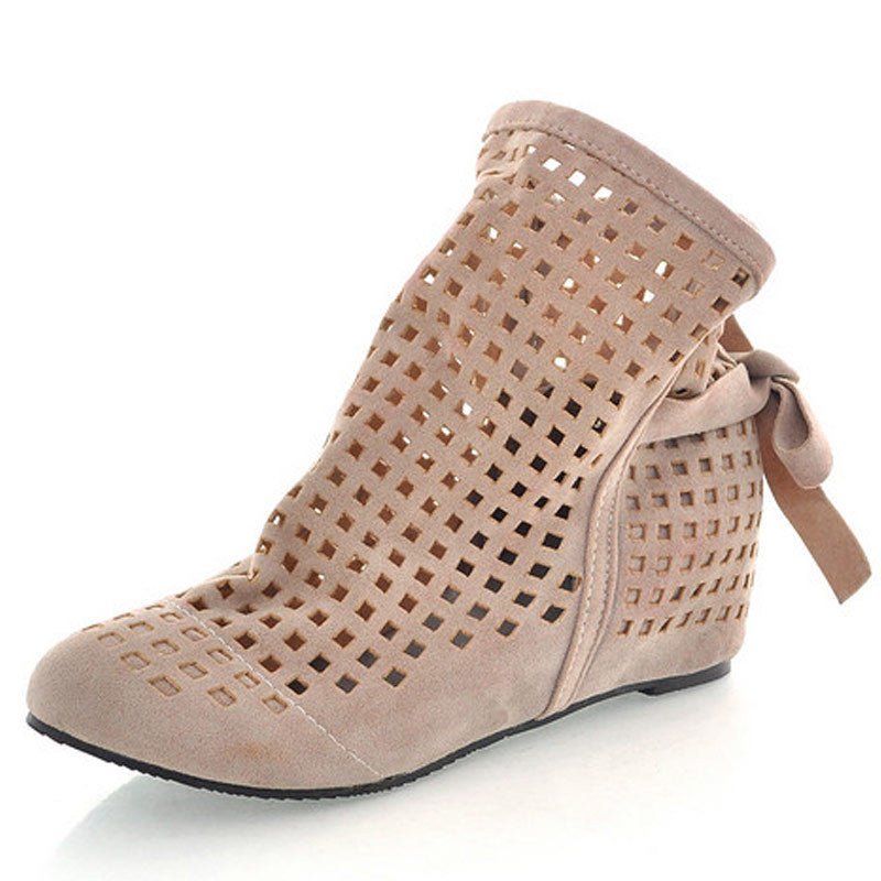 Inner Height Girls Summer Roman Sandals Back Lace-up Shoes