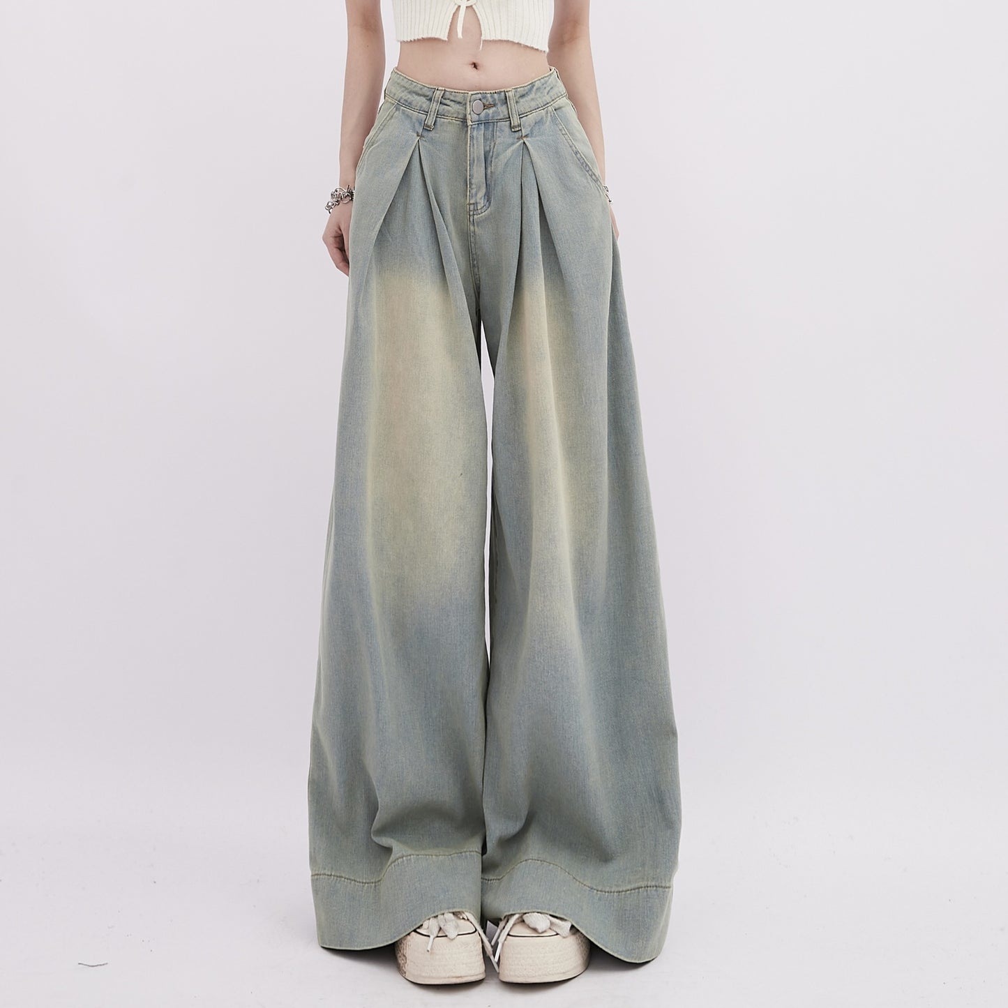 Amerikanske Retro Slidte Jeans Damemode High Street Løse