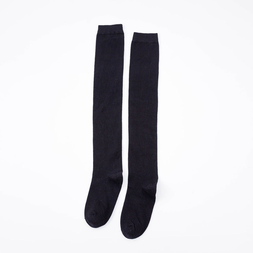 Women's Cotton Long Tube Autumn And Winter Knee Socks Solid
