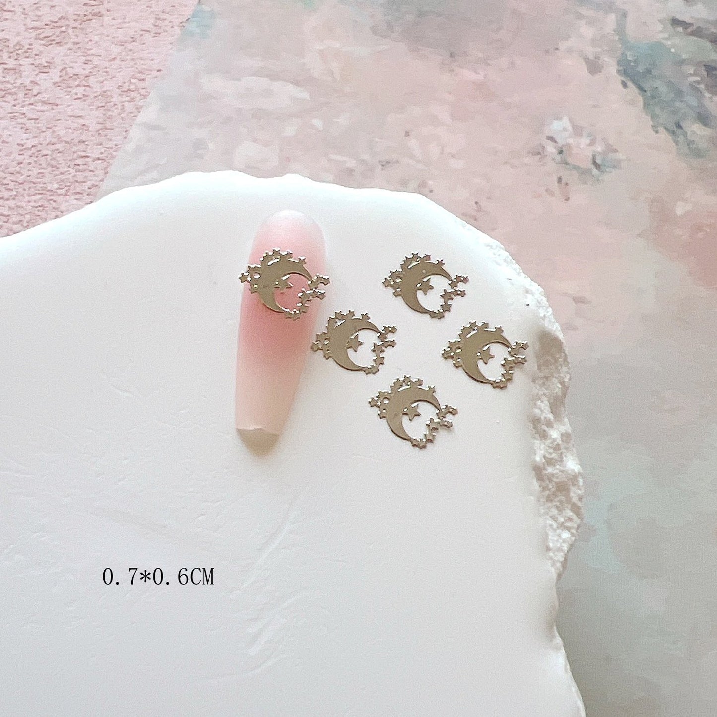 Gold And Silver Star Nail Art Metal Flakes