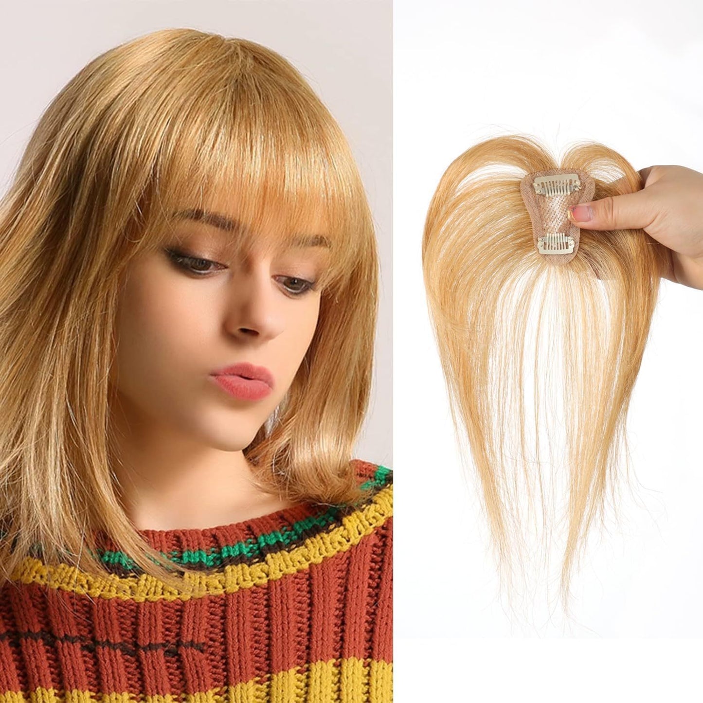 3D Wig Set Bangs Hand-woven Elegant