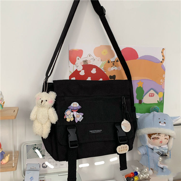 Dark Black Functional Bag Ins Retro Tooling Messenger